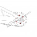 CNC Racing Titanium Sprocket Nuts for Ducati, KTM, and Kawasaki (set of 6) - M10x1.25
